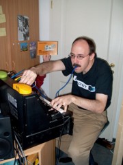 Georg trying to get a wind controller in the MS20